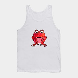 Sue, the Red Frog Tank Top